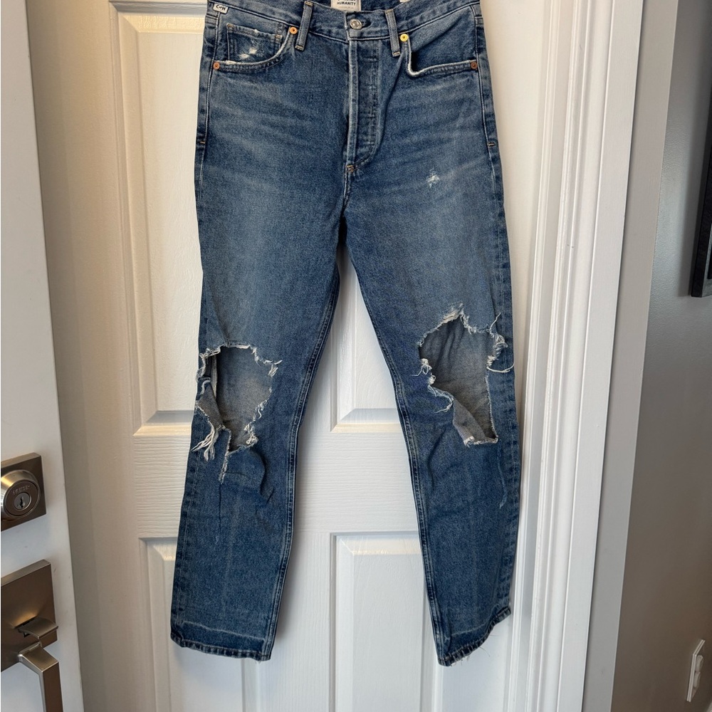 Citizens of Humanity Blue Distressed Charlotte Jeans